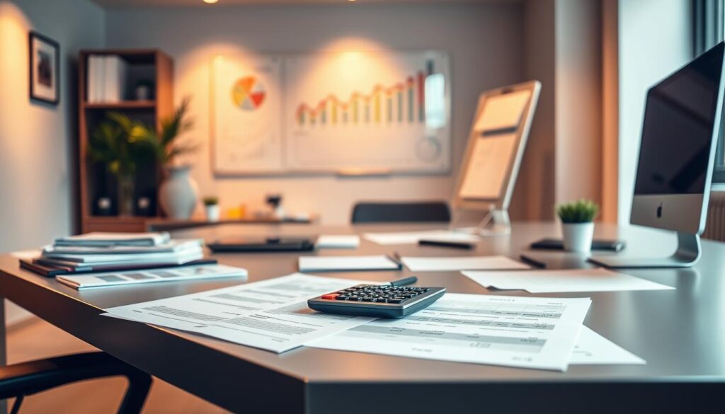 A well-organized office with a sleek, modern desk, papers, and a calculator symbolizing financial management. The scene is illuminated by warm, directional lighting, casting soft shadows and creating a sense of professionalism. In the background, a whiteboard or computer monitor displays financial charts and graphs, providing a visual representation of cash flow data. The overall atmosphere conveys a calm, efficient, and analytical approach to controlling cash flow, reflecting the introductory section of the article. A well-organized office with a sleek, modern desk, papers, and a calculator symbolizing financial management. The scene is illuminated by warm, directional lighting, casting soft shadows and creating a sense of professionalism. In the background, a whiteboard or computer monitor displays financial charts and graphs, providing a visual representation of cash flow data. The overall atmosphere conveys a calm, efficient, and analytical approach to controlling cash flow, reflecting the introductory section of the article.